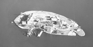 North Brother Island, 1957. Picture taken by Fairchild Aerial Surveys, Inc.